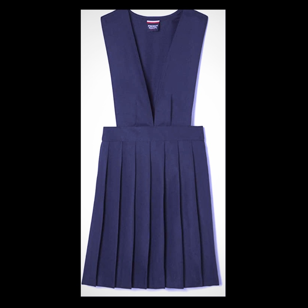 French Toast pleated uniform jumper.